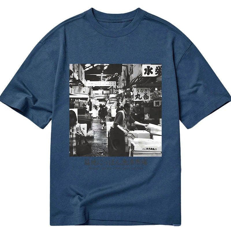 Kyoto-Lion Tsukiji Fish Market Photo Classic T-Shirt