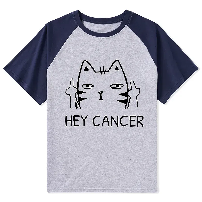 Japanese Cat Giving Middle Finger Raglan T-shirt