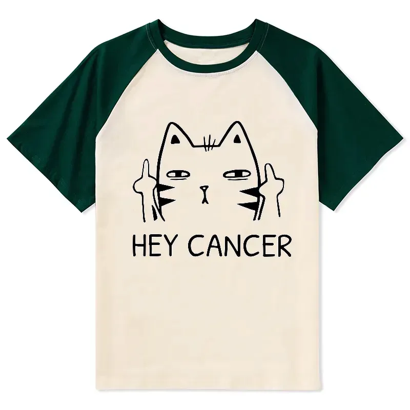 Japanese Cat Giving Middle Finger Raglan T-shirt