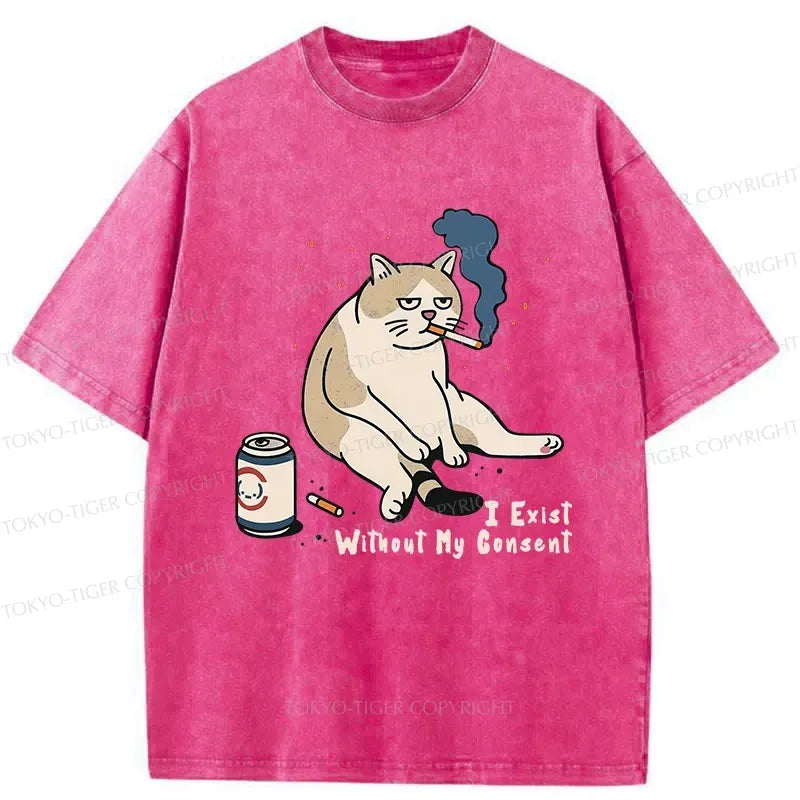 Kyoto-Lion I Exist Without My Consent Washed T-Shirt