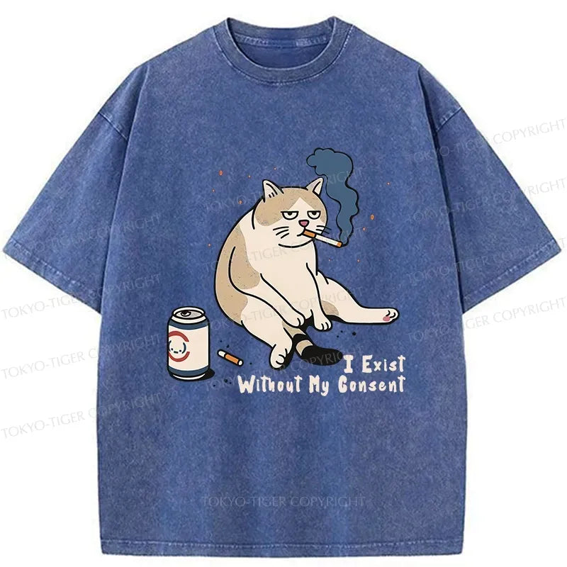 Kyoto-Lion I Exist Without My Consent Washed T-Shirt