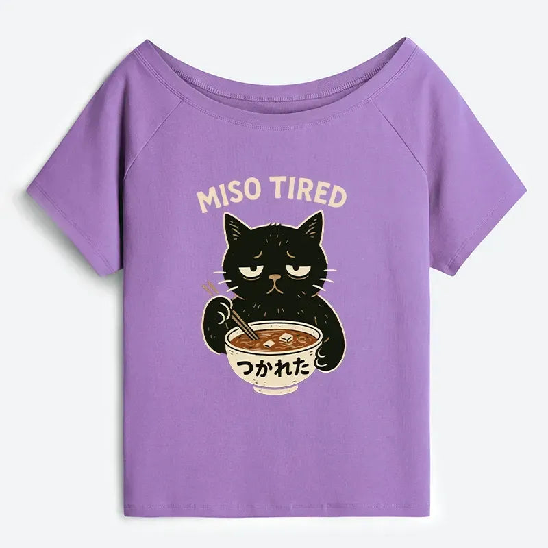 Kyoto-Lion Off Shoulder T-Shirt for Women