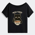 Kyoto-Lion I¡¯m So Tired Off Shoulder T-Shirt