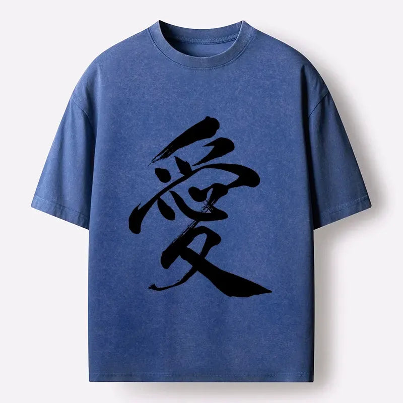 Washed Brush Stroke T-Shirt for Streetwear
