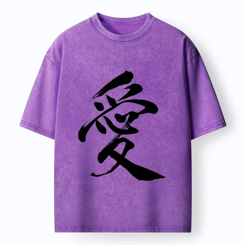 Washed Brush Stroke T-Shirt for Streetwear