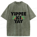 Kyoto-Lion Christmas Mantra Washed T-Shirt