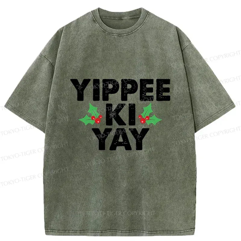 Kyoto-Lion Christmas Mantra Washed T-Shirt