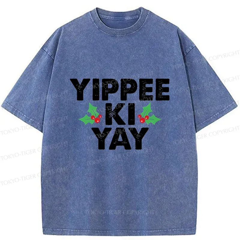 Kyoto-Lion Christmas Mantra Washed T-Shirt
