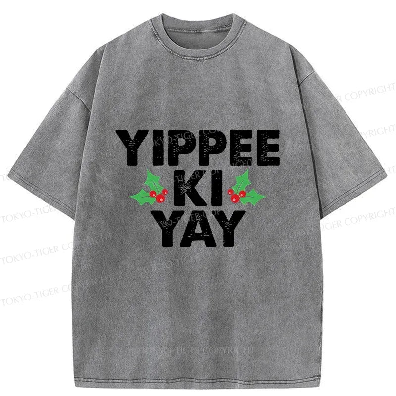 Kyoto-Lion Christmas Mantra Washed T-Shirt