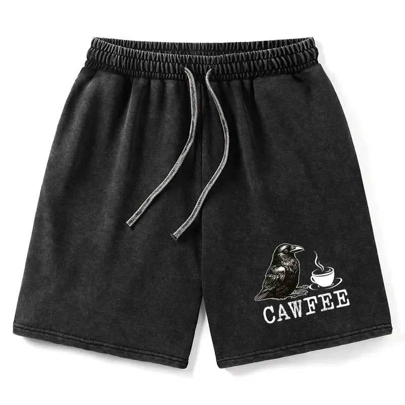 Funny Japan Meme Washed Shorts for Daily Wear
