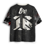 Kyoto-Lion Funny Spooky Ghost with Knife Mesh Jersey
