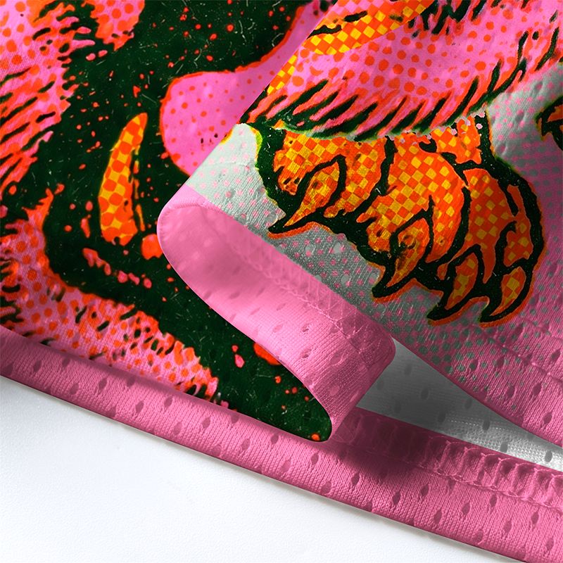 Trendy Tiger Print Mesh Jersey for Men