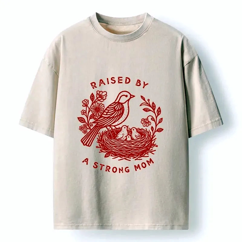 Kyoto-Lion Mother Bird Guarding Her Nestlings Washed T-Shirt