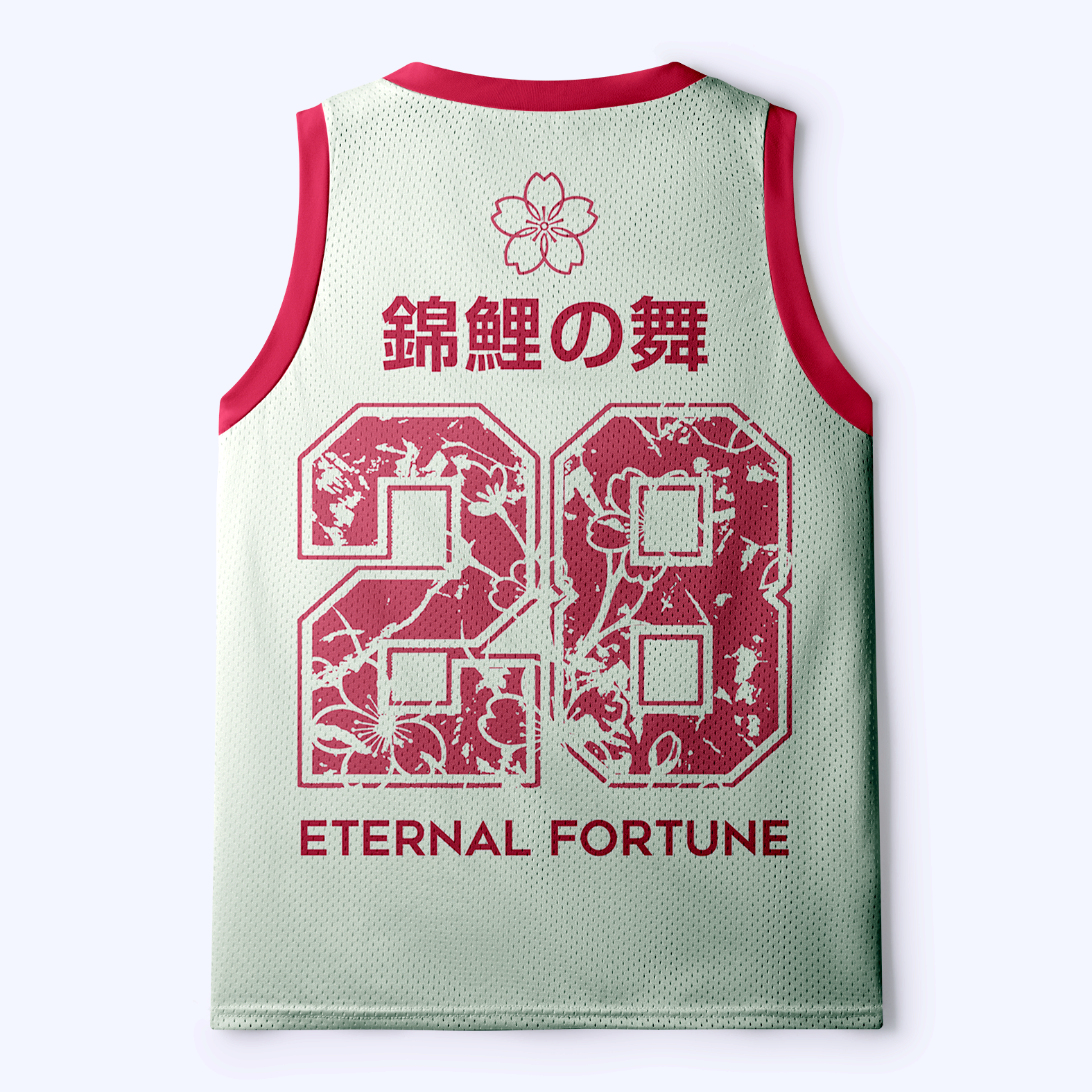 Trendy Japanese Art Mesh Tank Top