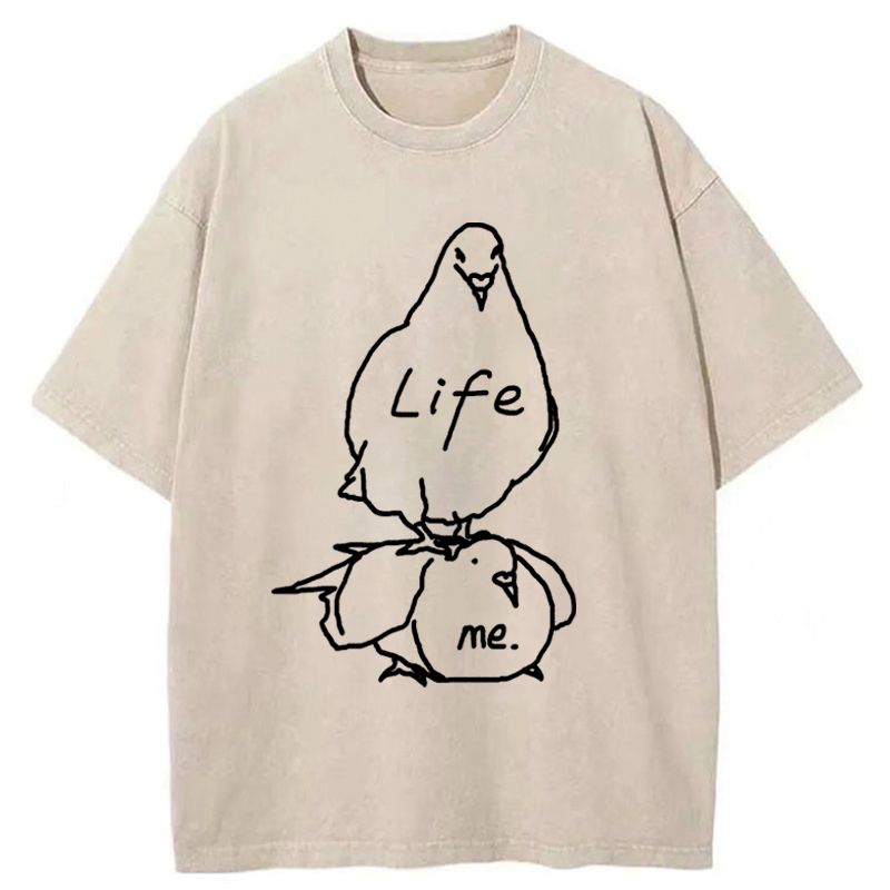 Japanese lion washed t-shirt