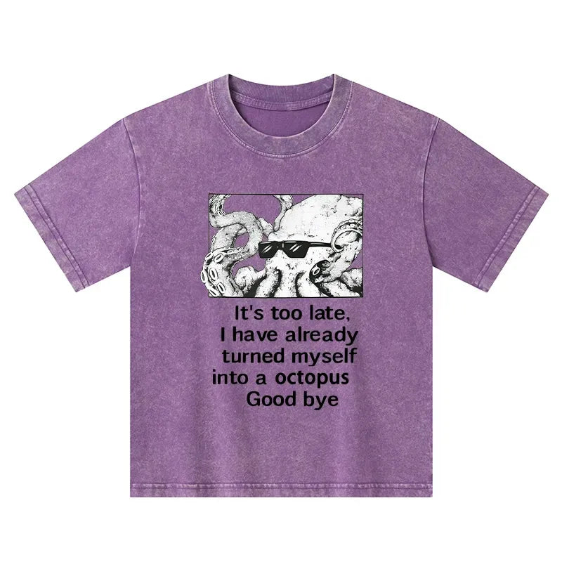 Washed Vintage Kids T-Shirt for Summer