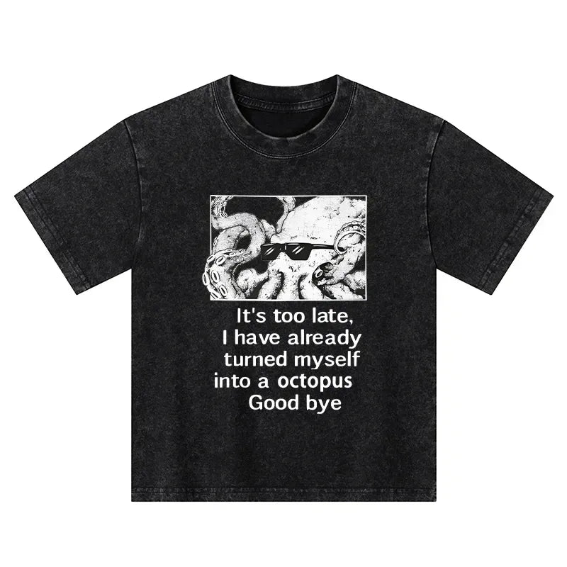 Washed Vintage Kids T-Shirt for Summer
