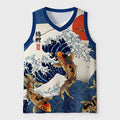 Wave Pattern Mesh Tank Top for Summer