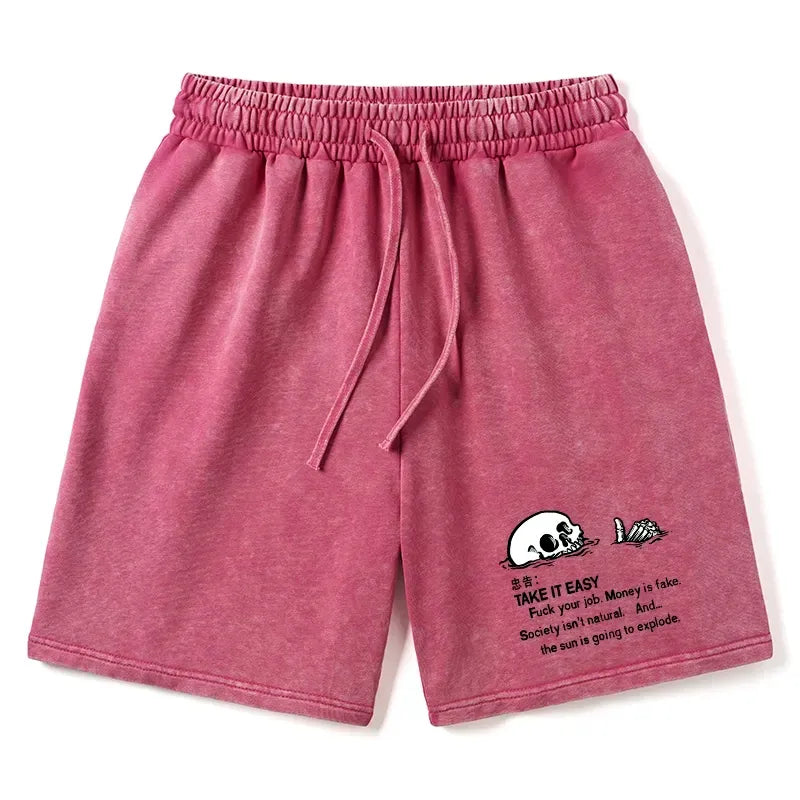 Washed Japanese Shorts for Summer