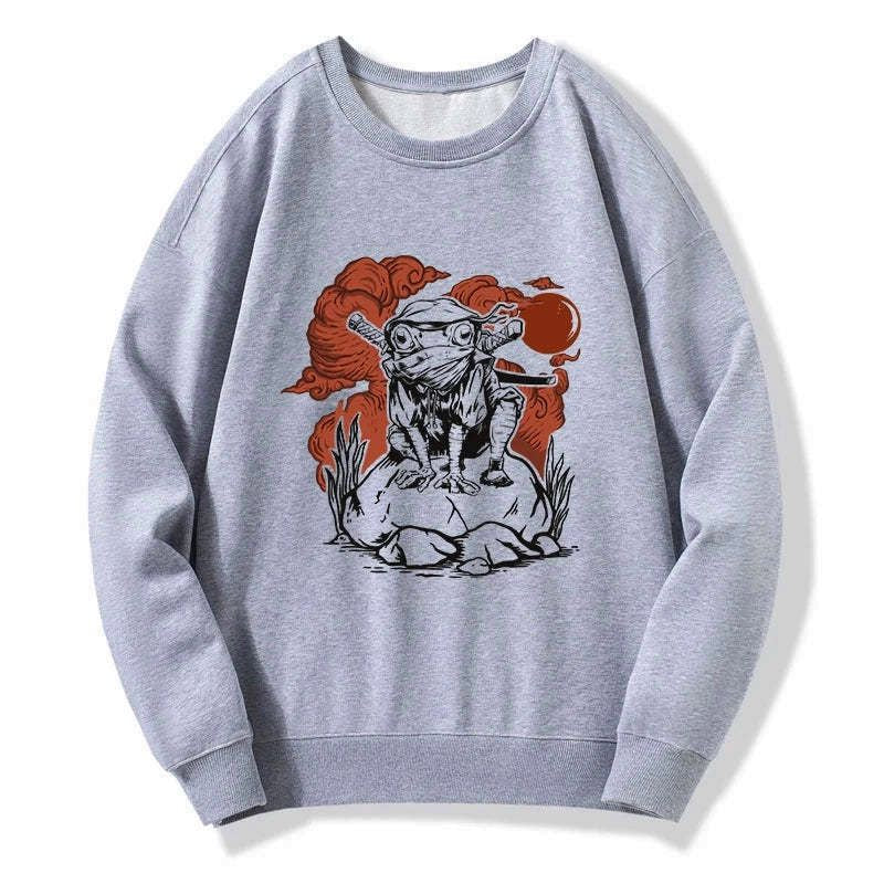 Kyoto-Lion Ninja Frog Japanese Sweatshirt