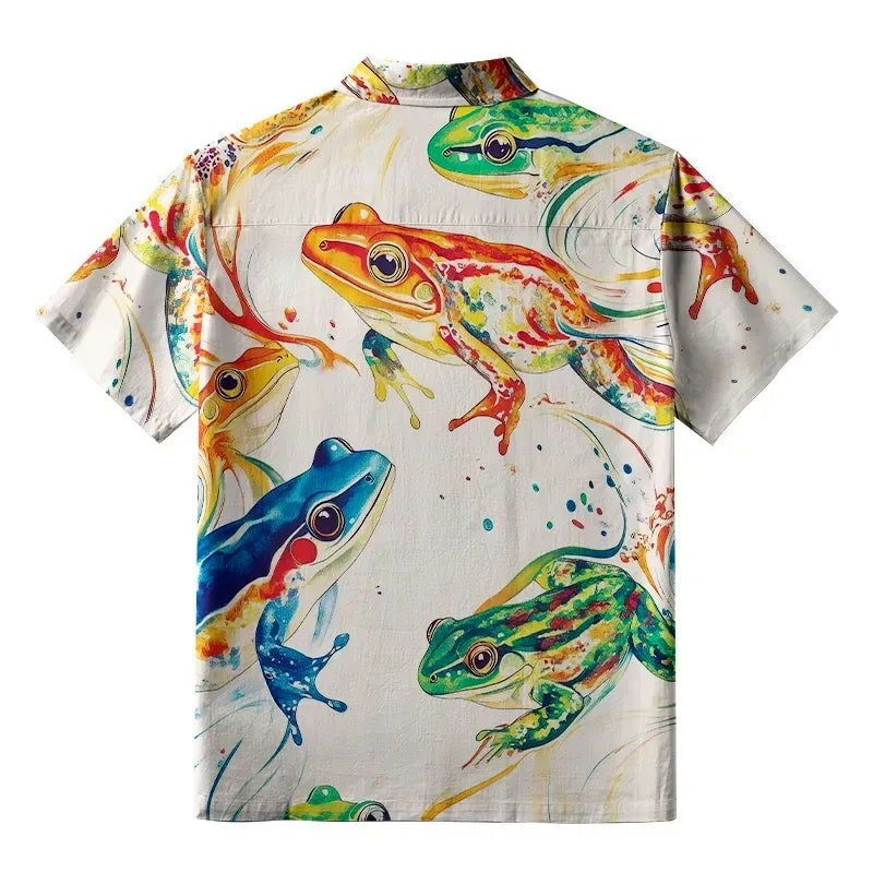 Japanese Rainbow Frog Hawaiian Shirt