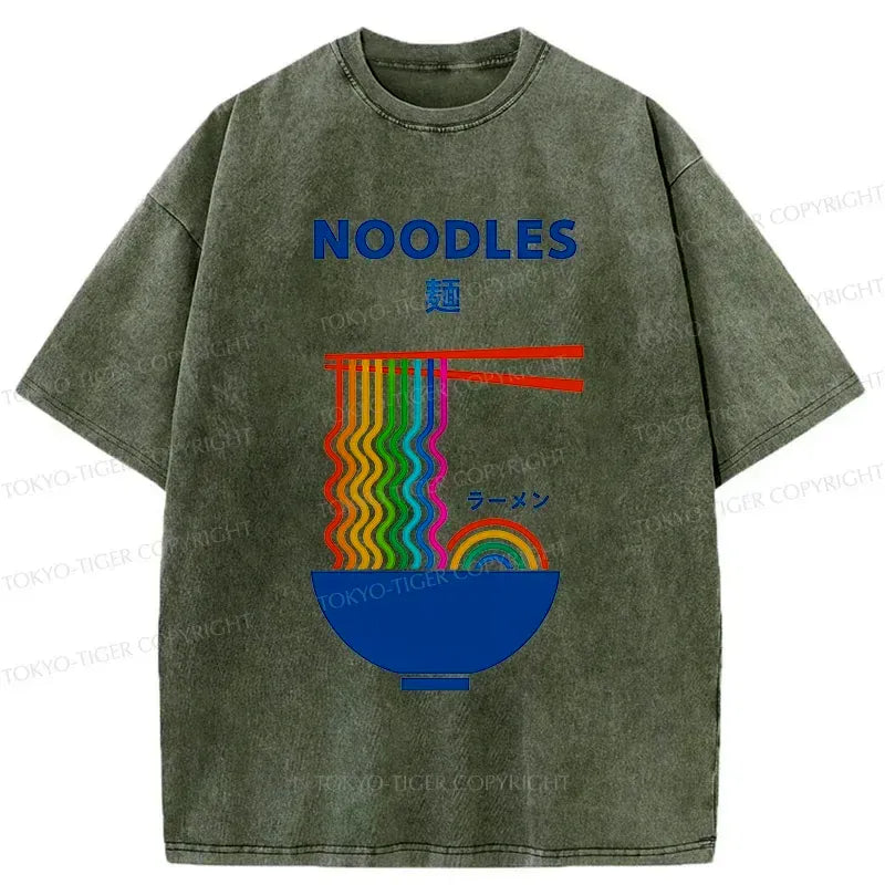 Kyoto-Lion Rainbow Ramen Washed T-Shirt