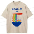 Japanese rainbow ramen washed t-shirt