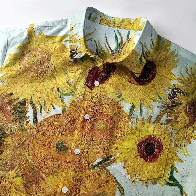 Japanese Black Cat Button-up for Summer