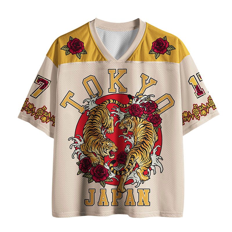 Japanese Tiger Mesh Jersey for Streetwear