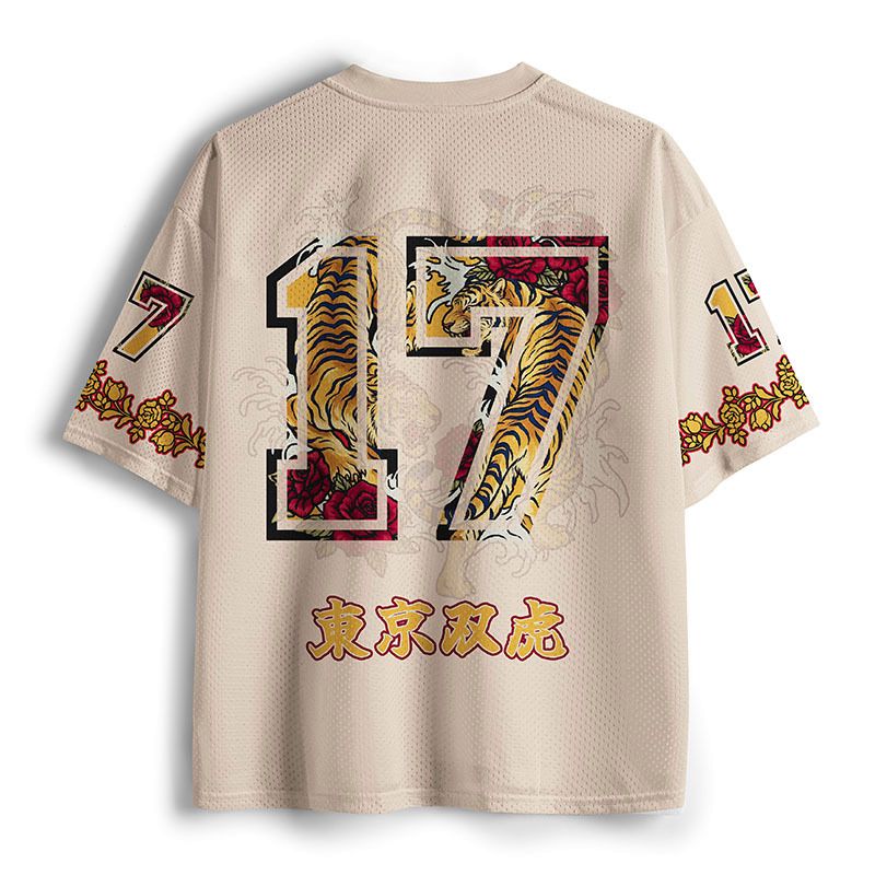 Japanese Tiger Mesh Jersey for Streetwear