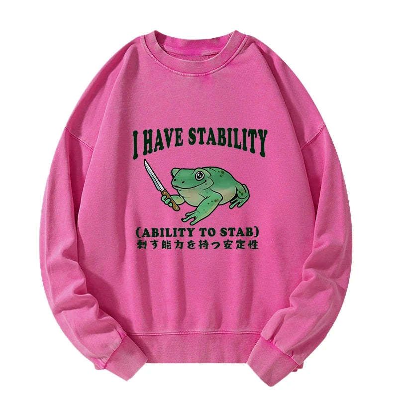 Kyoto Lion Japanese Frog Washed Sweatshirt