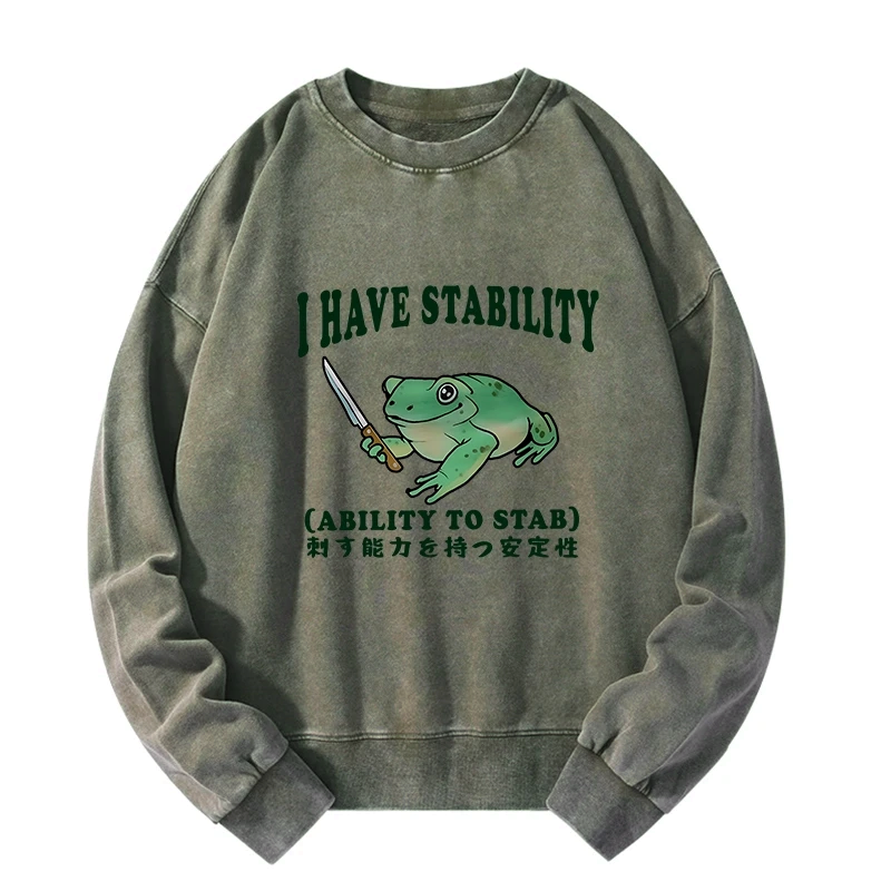 Japanese Vintage Frog Sweatshirt Streetwear