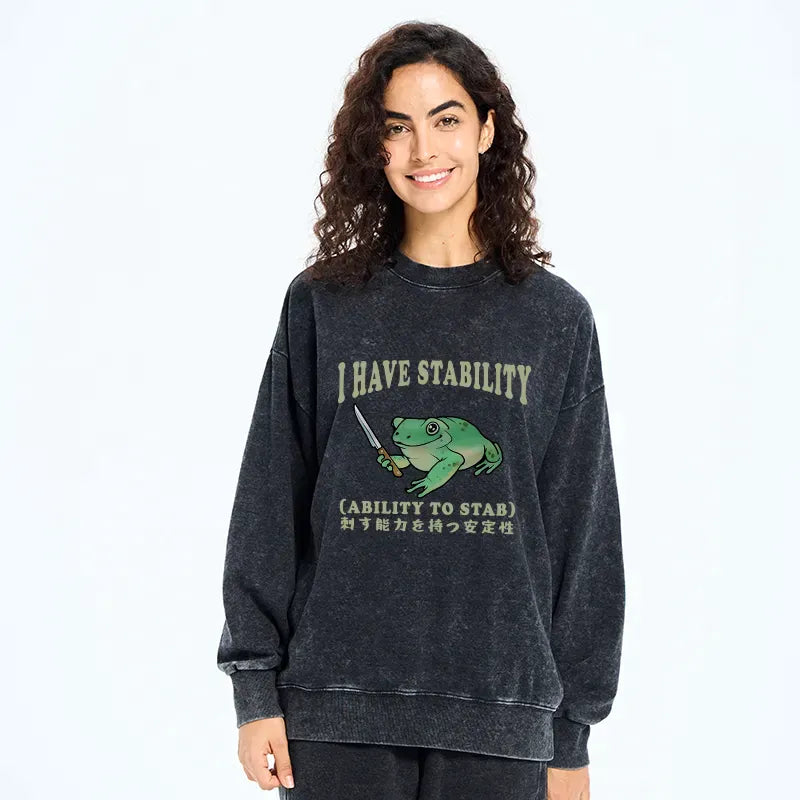 Mentally Stable Assassin Frog Sweatshirt Gift for Him
