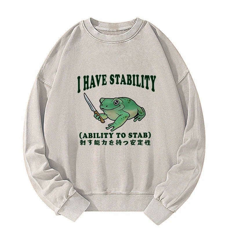 Kyoto Lion Japanese Frog Washed Sweatshirt