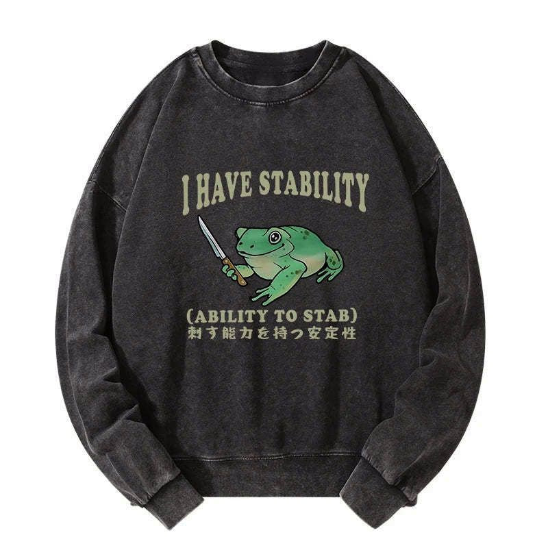 Japanese Vintage Frog Sweatshirt Streetwear