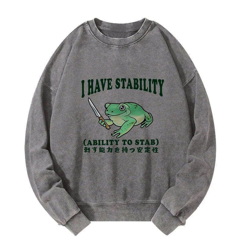 Kyoto Lion Japanese Frog Washed Sweatshirt