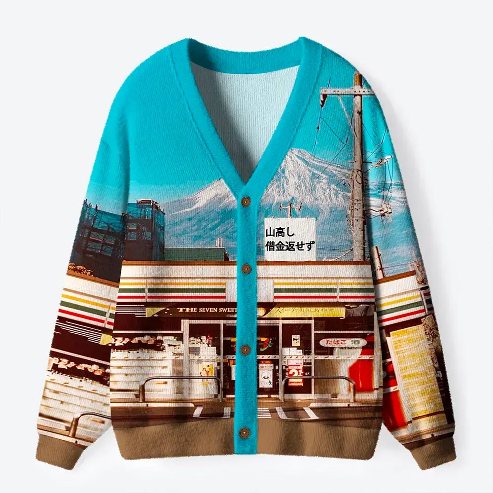 Retro Japanese streetwear cardigan for summer