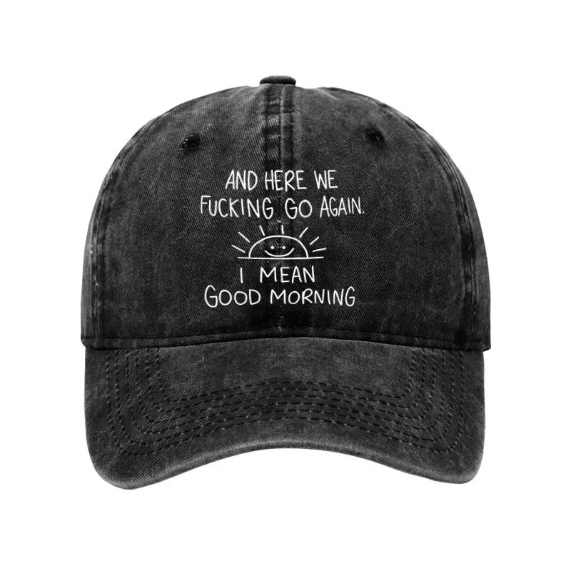 [Kyoto-Lion Different Meanings Of 'Good Morning' Washed Cap