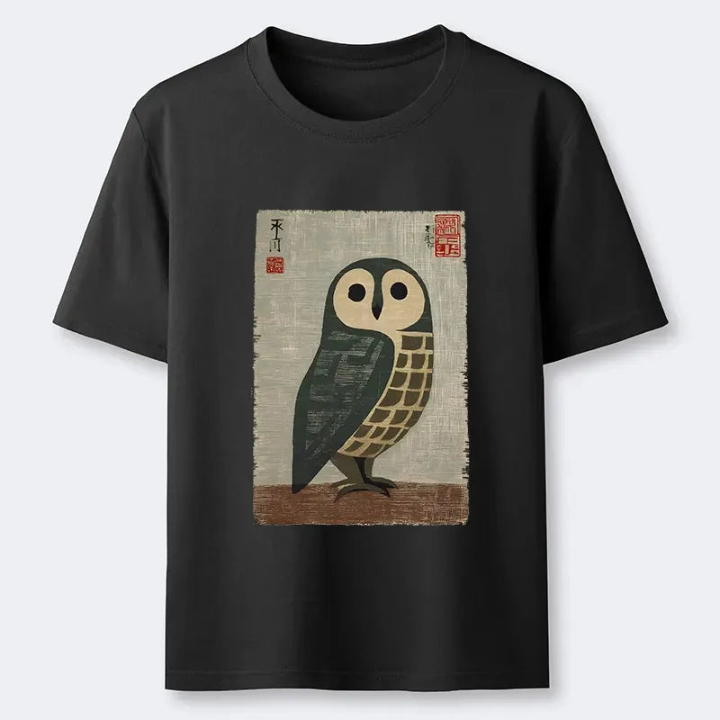 Kyoto-Lion Traditional Owl In Japanese Art Classic T-Shirt