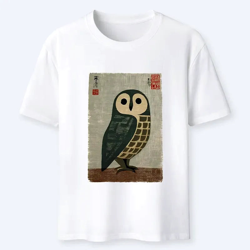 Kyoto-Lion Traditional Owl In Japanese Art Classic T-Shirt