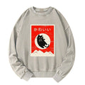 unisex japanese sweatshirt with black cat