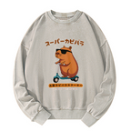 japanese capybara sweatshirt for daily wear