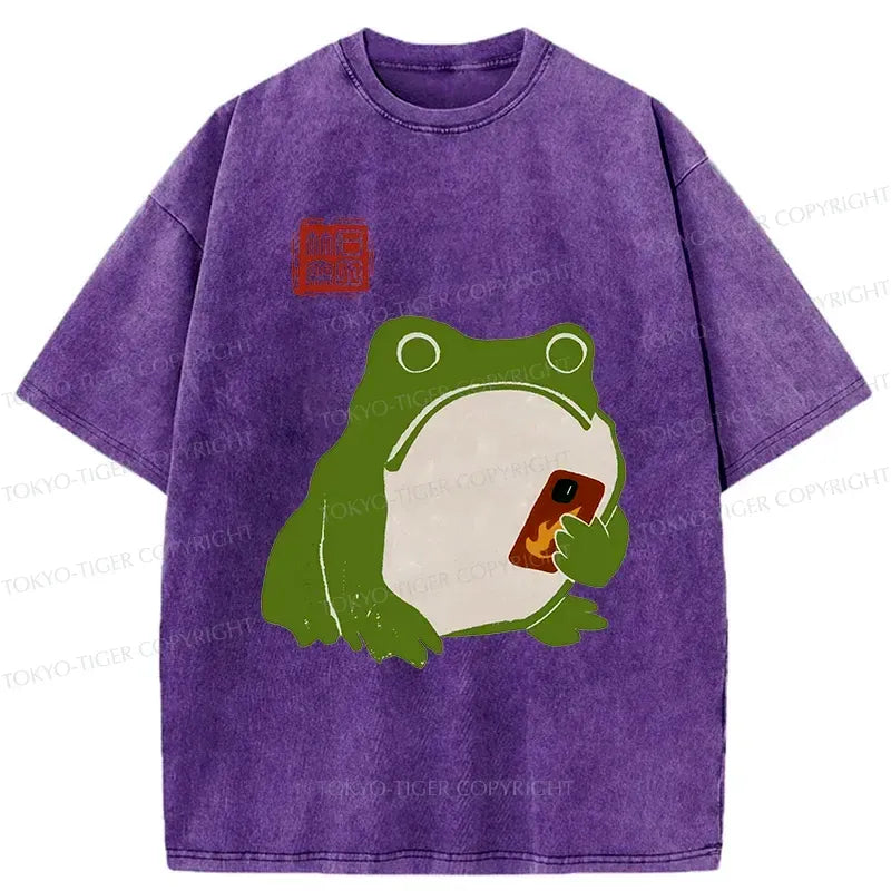 Japanese Vintage Frog Tee Free Shipping