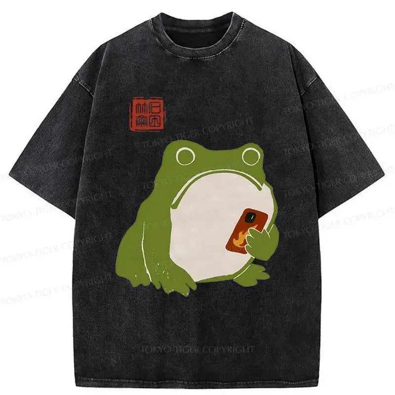 Japanese Vintage Frog Tee Free Shipping