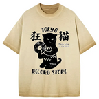 tokyo record store gradient washed tee