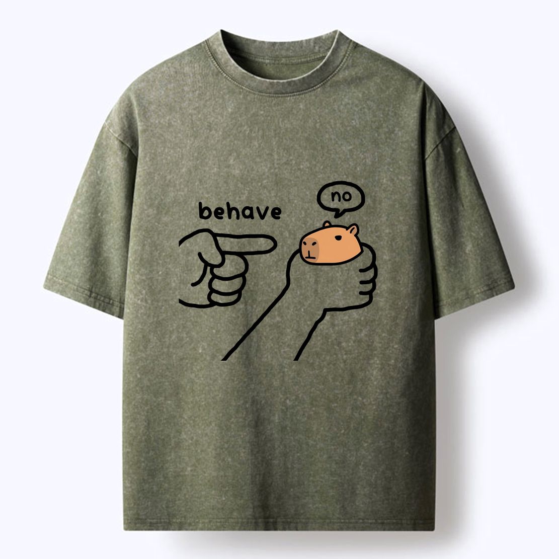 Kyoto-Lion Dishonest Capybara Washed T-Shirt