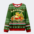 Kyoto-Lion Sagging Santa Frog Christmas Ugly Sweatshirt