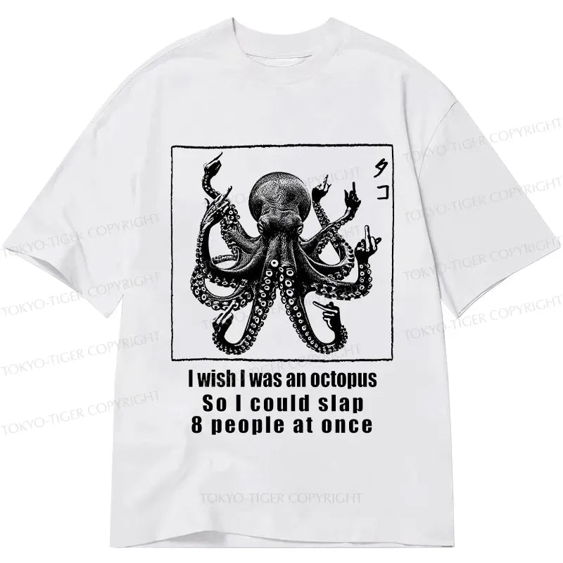 Japanese octopus t-shirt for daily wear