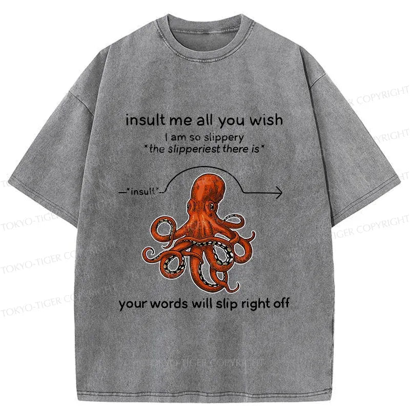 Kyoto-Lion Avoiding Verbal Attacks Washed T-Shirt