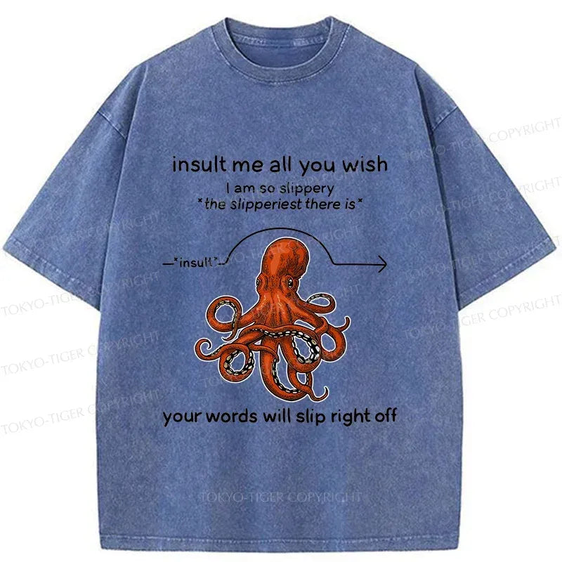 Kyoto-Lion Avoiding Verbal Attacks Washed T-Shirt